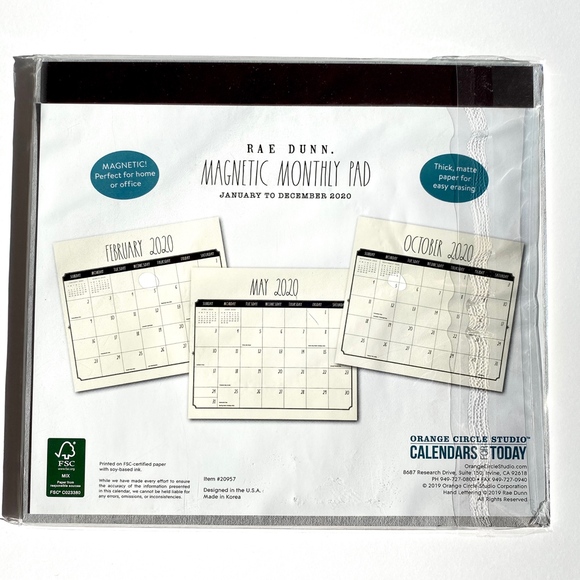 NEW Rae Dunn BUNDLE - 2020 Calendar & Planner! 🥳 - Picture 8 of 8